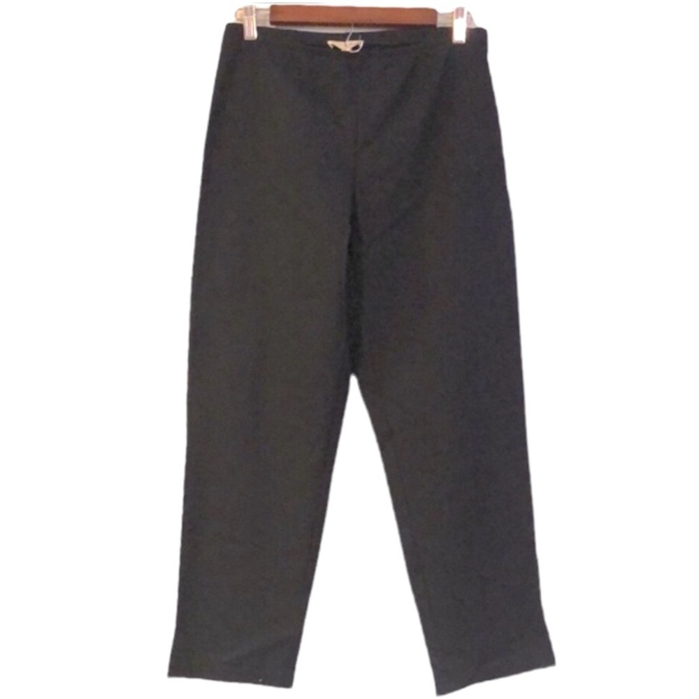 EILEEN FISHER SLIM ANKLE TWILL PANTS BLACK SIZE SMALL NEW WITH TAGS